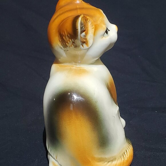 Vintage Porcelain Calico Cat/Kitten Figurine Genine Trudeau Japan - Picture 4 of 6